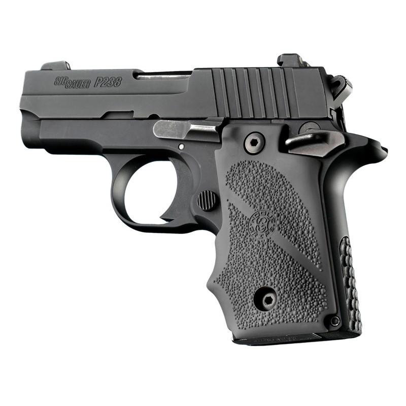 Hogue SIG Sauer P238 Rubber OverMolded Finger Groove Grip Slate Grey