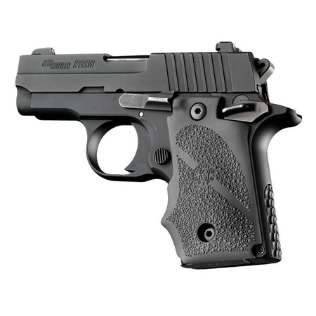 Hogue SIG Sauer P238 Rubber OverMolded Finger Groove Grip Slate Grey