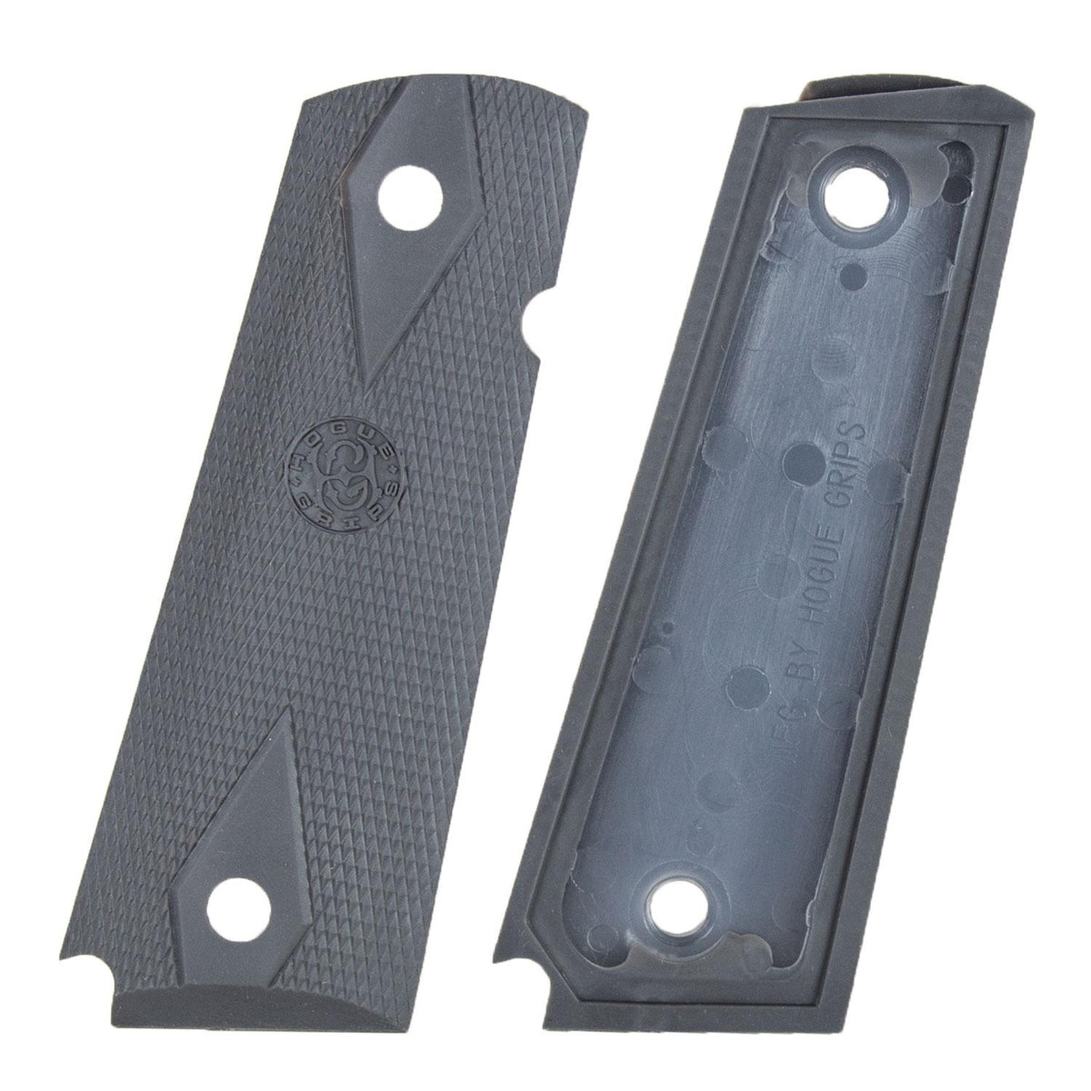 Hogue Pewter Checkered Rubber Grip Panels for Colt Government 1911 .45