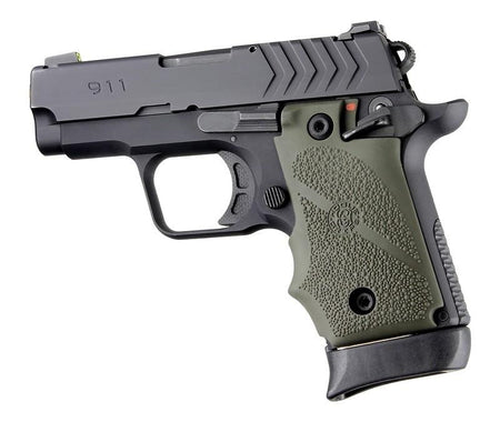 Hogue Springfield Armory 911 .380 Ambidextrous Safety Grip OD Green