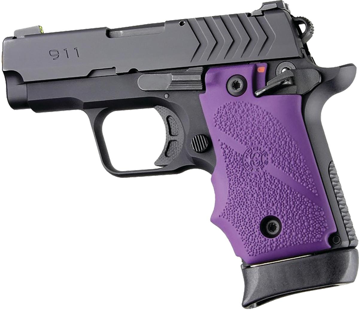 Hogue Springfield Armory 911 .380 Ambidextrous Safety Grip Purple