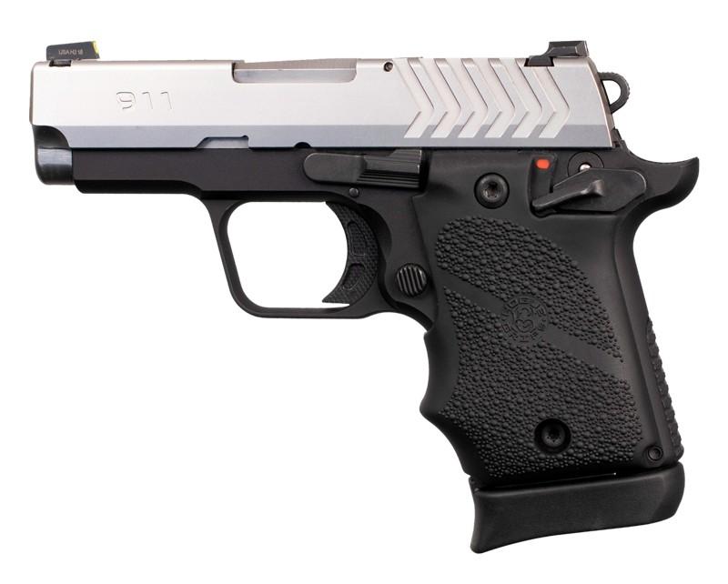 Hogue Springfield 911 9mm Cobblestone Rubber Grip - Black Ambi Safety