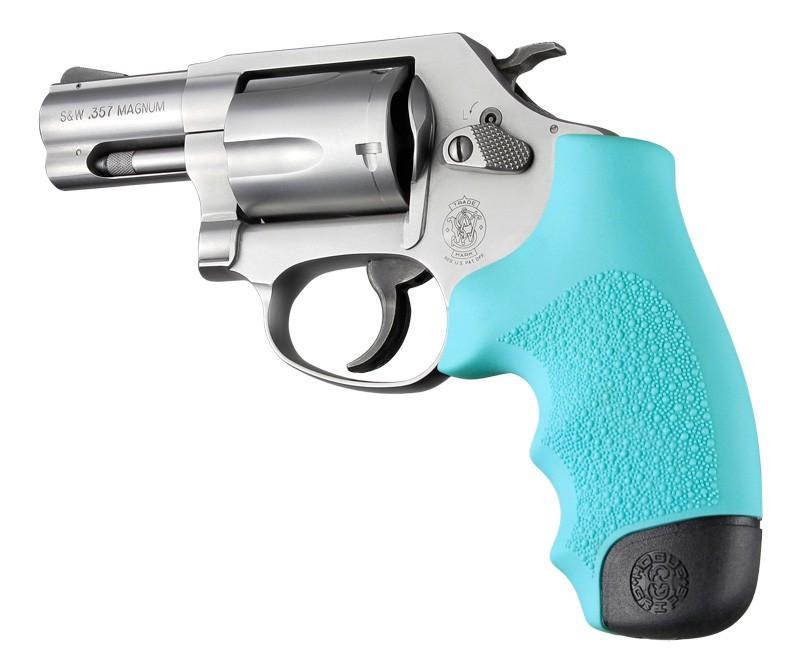 Hogue Rubber Monogrip S&W J-Frame - Aqua Finish