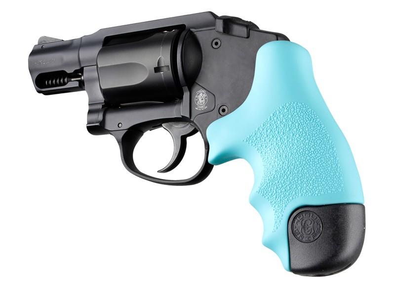 Hogue Tamer Grip for S&W J Frame Round Butt Polymer Bodyguard in Aqua