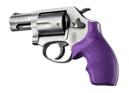 Hogue S&W J Frame Round Butt Bantam Style Rubber Grip Purple