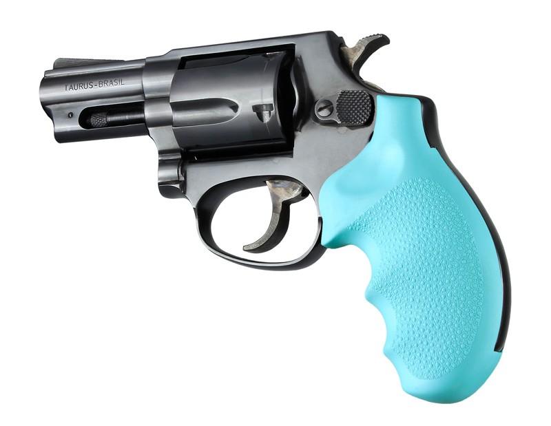 Hogue Monogrip Rubber Grip for Taurus 85 Series Revolvers - Aqua Finish