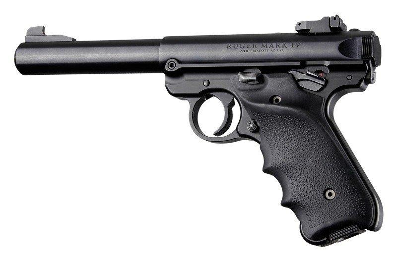Hogue Black Rubber Finger Groove Grip Right Hand Thumb Rest Ruger MKIV