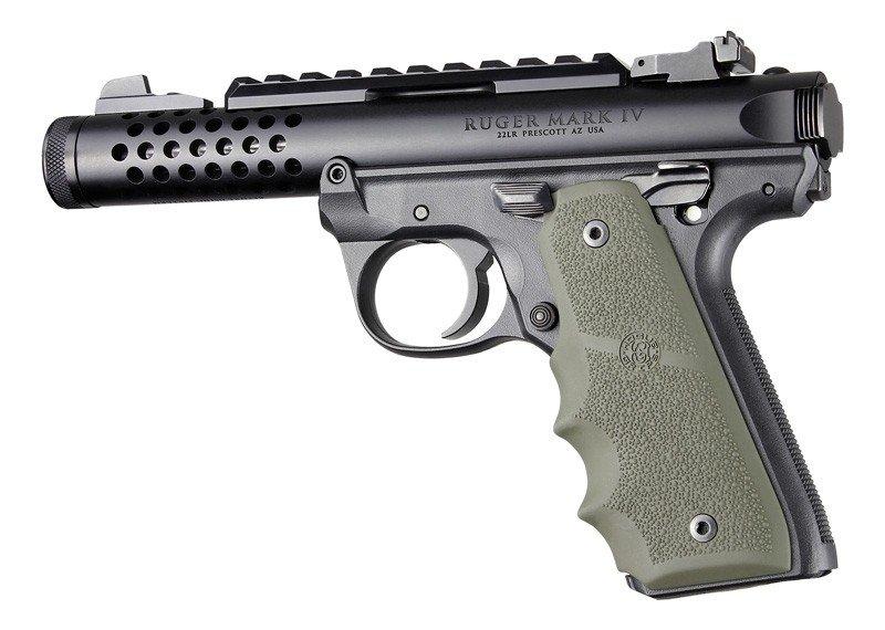 Ruger 22/45 MKIV OD Green Finger Groove Rubber Grip Replacement