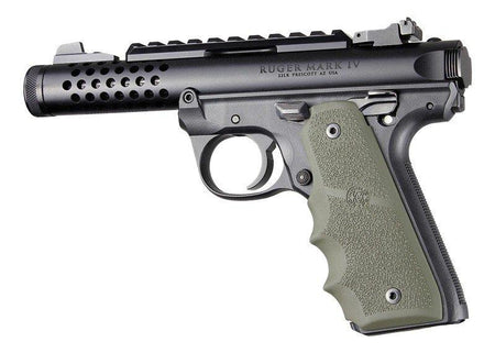 Ruger 22/45 MKIV OD Green Finger Groove Rubber Grip Replacement