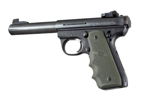 Ruger 22/45 RP Rubber Pistol Grip Finger Grooves OD Green