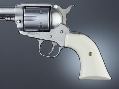 Hogue Ivory Polymer Laser-Engraved Cowboy Grip Panels for Ruger Blackhawk/Vaquero