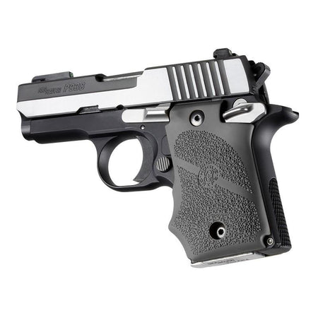 Hogue SIG Sauer P938 OverMolded Ambidextrous Safety Rubber Grip Slate Grey