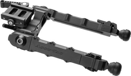 Accu-Tac HD-50 LR Bipod ARCA Spec Quick Detach 7"-10" Flat Black Alloy
