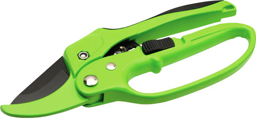 HME Heavy Duty Ratchet Pruning Shears Blaze Orange Metal Handles