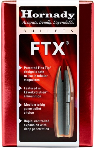 Hornady Bullets 30 Cal .308 135gr FTX Reloading Bullets 100-Count