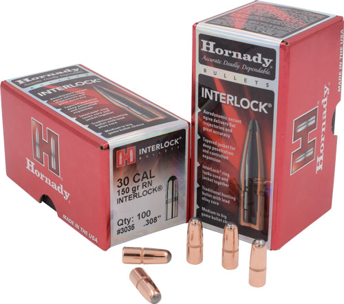 Hornady Bullets 30 Cal .308 150gr JSP-RN Reloading Bullets 100-Count