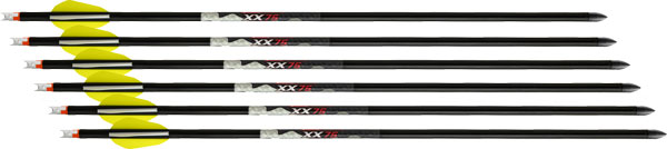 Wicked Ridge XX75 20-Inch Aluminum Crossbow Bolts Alpha Nock 6 Count
