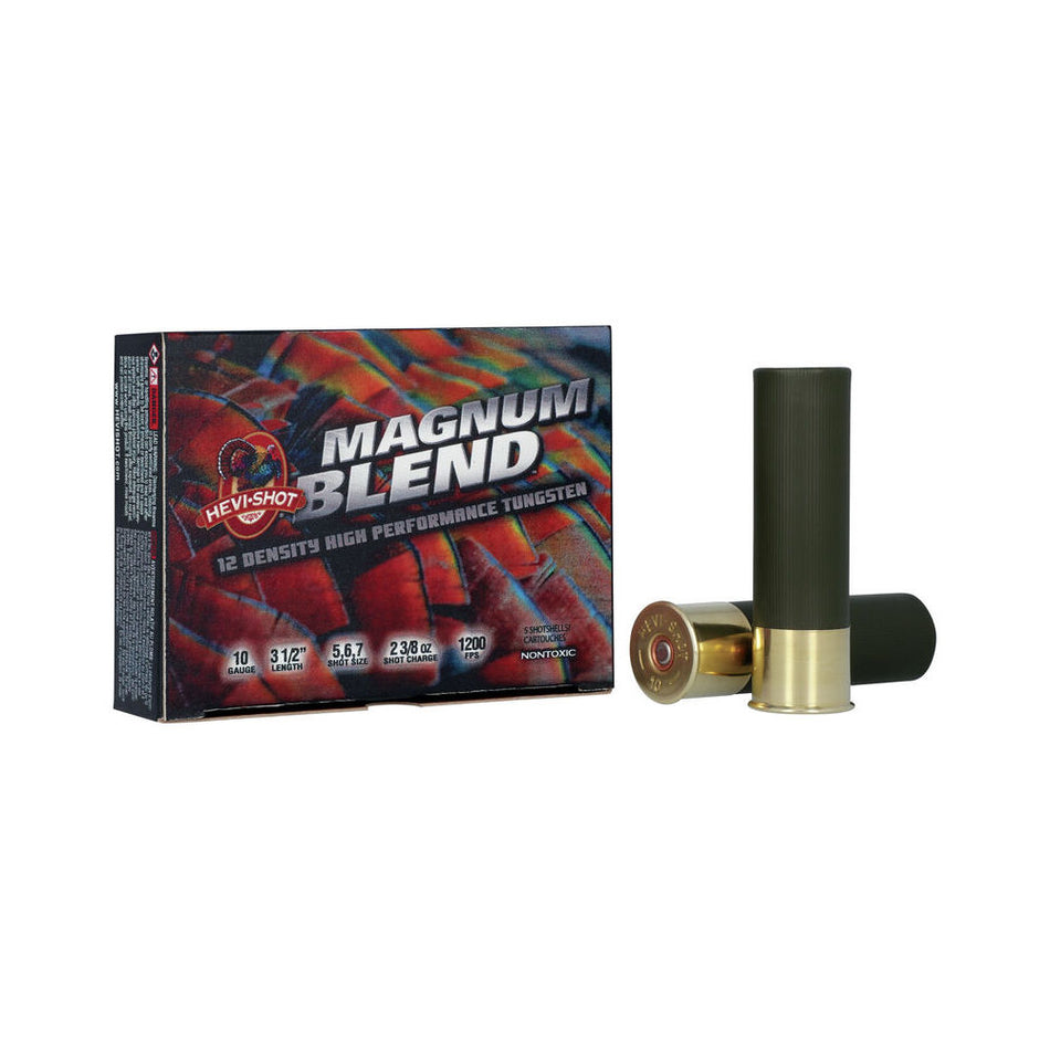 HEVI-Shot HS13567 Magnum Blend Turkey 10 Gauge 3-1/2 23/8oz #5/6/7 1200 fps