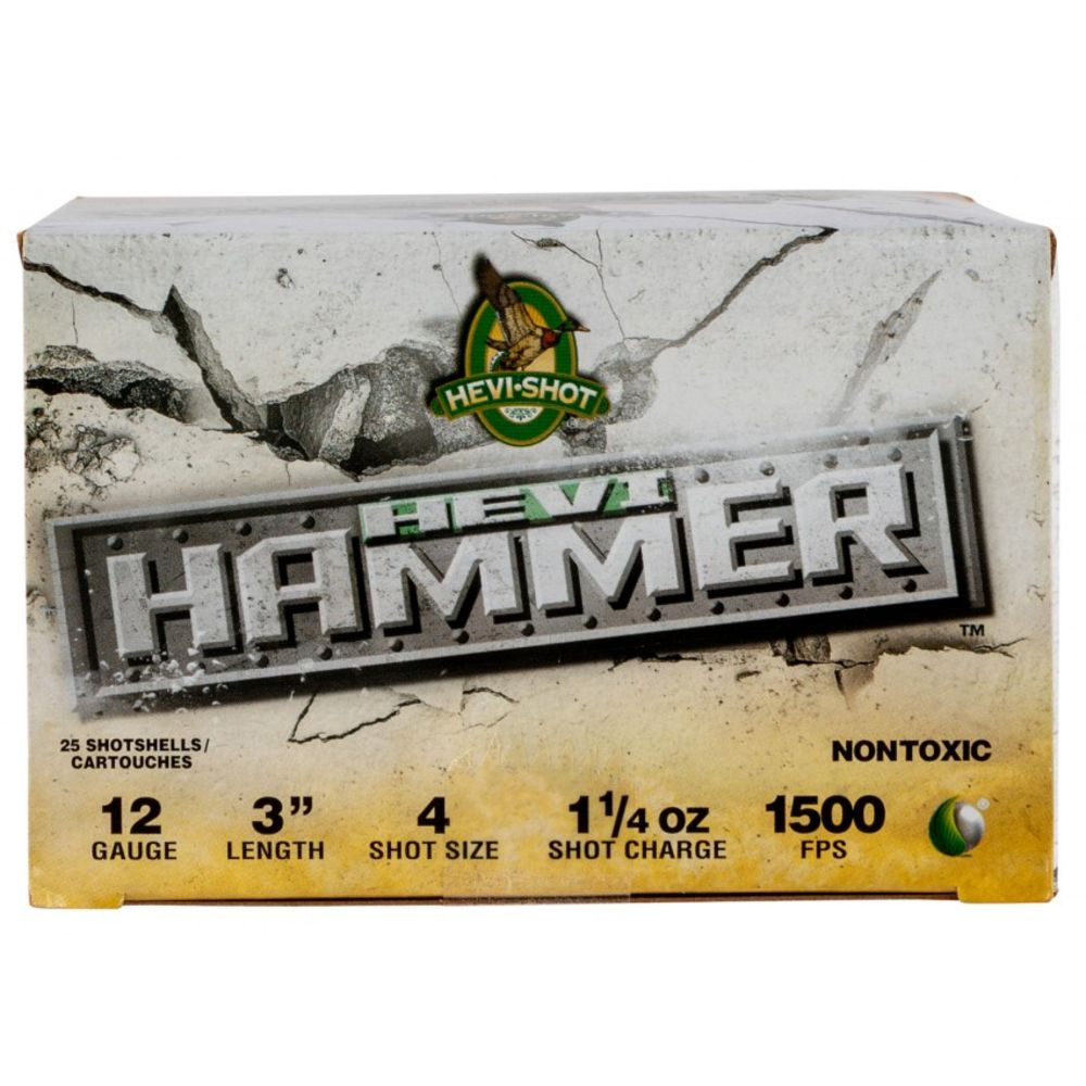 HEVI-Shot HS28004 HEVI-Hammer Waterfowl 12 Gauge 3 1-1/4oz #4 1500 fps