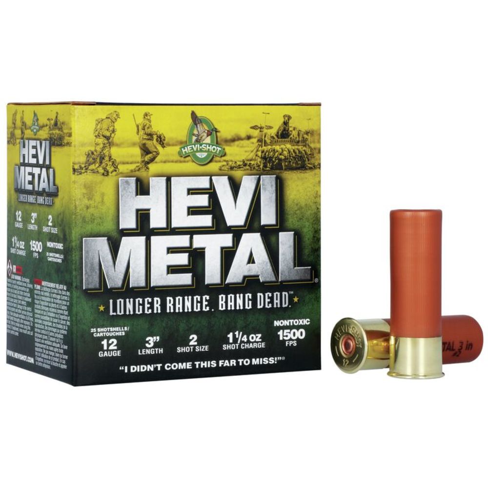 HEVI-Shot HS38002 HEVI-Metal Longer Range 12 Gauge 3 1-1/4oz #2 1500 fps