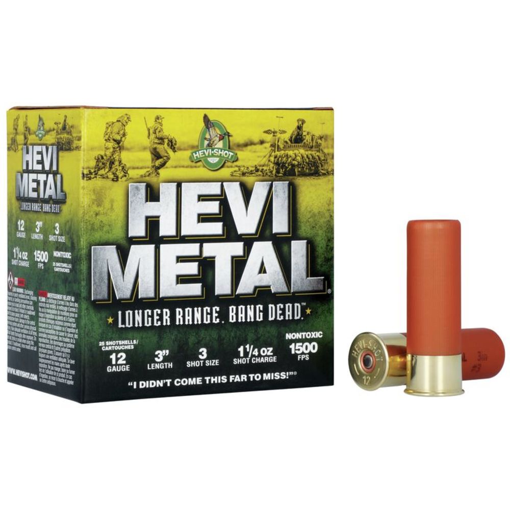 HEVI-Shot HS38003 HEVI-Metal Longer Range 12 Gauge 3 1-1/4oz #3 1500 fps