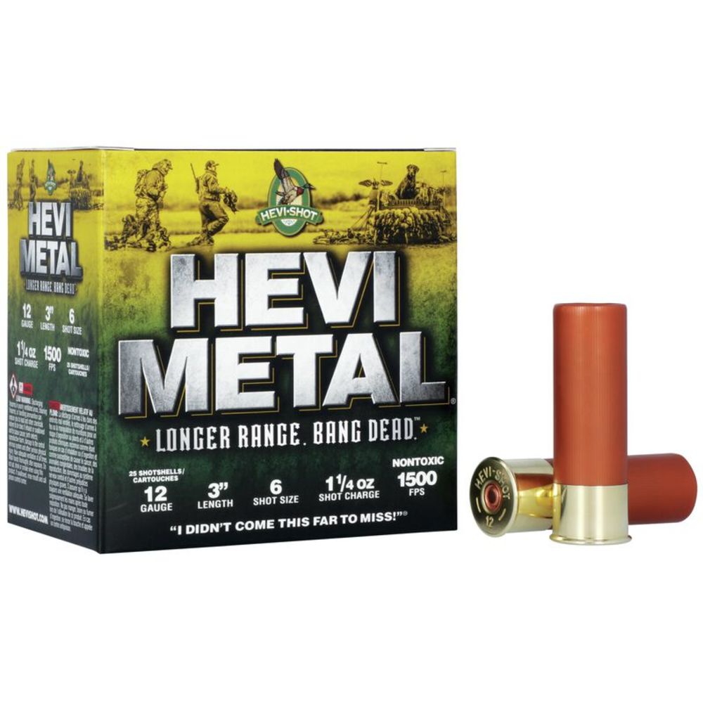 HEVI-Shot HS38006 HEVI-Metal Longer Range 12 Gauge 3 1-1/4oz #6 1500 fps