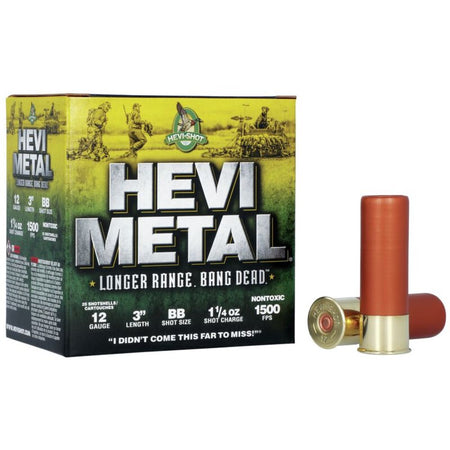 HEVI-Shot HS38088 HEVI-Metal Longer Range 12 Gauge 3 1-1/4oz #BB 1500 fps