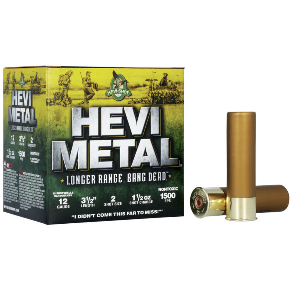 HEVI-Shot HS38502 HEVI-Metal Longer Range 12 Gauge 3-1/2 1-1/2oz #2 1500 fps
