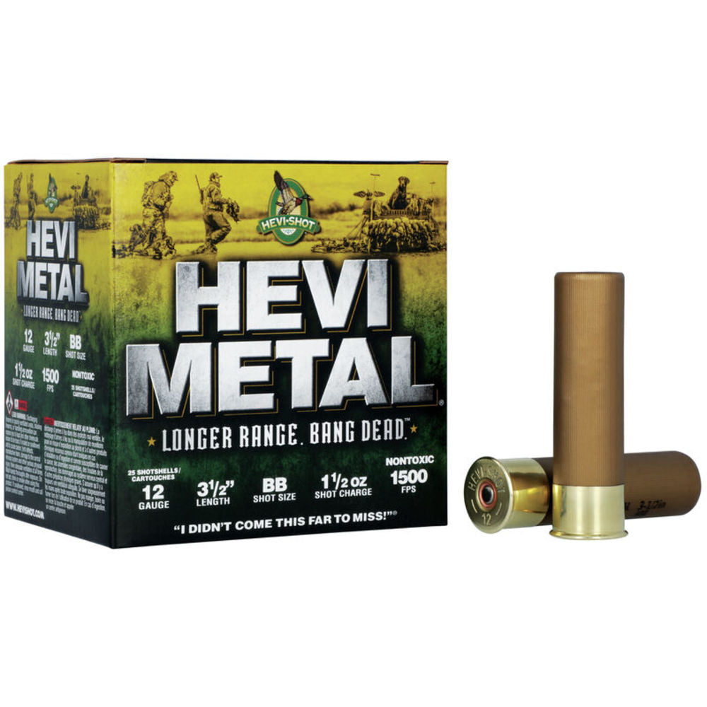 HEVI-Shot HS38588 HEVI-Metal Longer Range 12 Gauge 3-1/2 1-1/2oz #BB 1500 fps