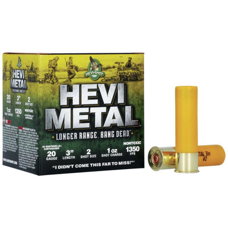 HEVI-Shot HS39002 HEVI-Metal Longer Range 20 Gauge 3 1oz #2 1350 fps