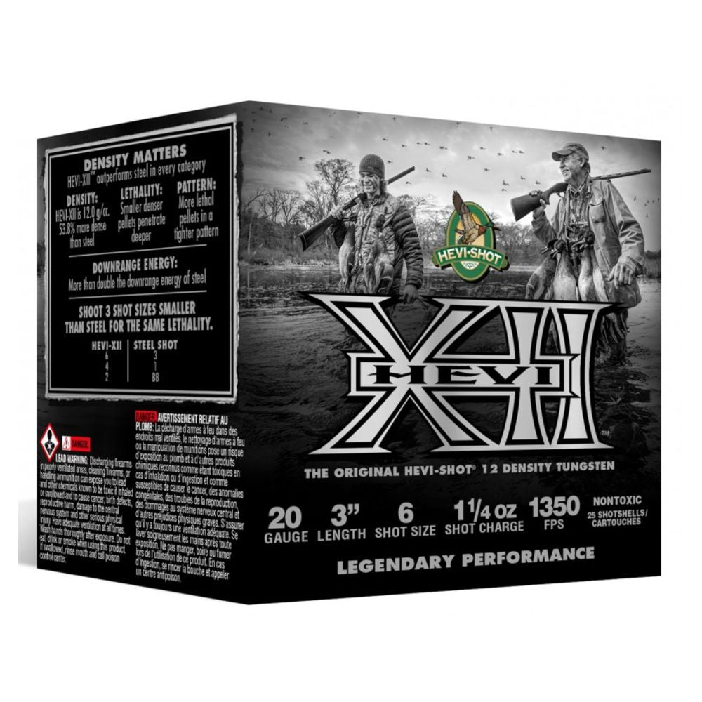 HEVI-Shot HS53206 HEVI-XII Waterfowl 20 Gauge 3 1-1/4oz #6 1350 fps