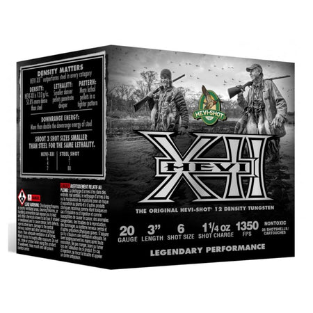 HEVI-Shot HS53206 HEVI-XII Waterfowl 20 Gauge 3 1-1/4oz #6 1350 fps