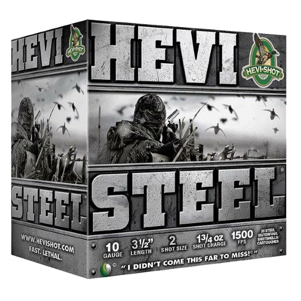 HEVI-Shot HEVI-Steel Shotgun Ammo 10 Gauge 3.5 in 1-3/4 oz #2