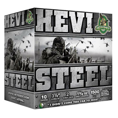 HEVI-Shot HEVI-Steel Shotgun Ammo 10 Gauge 3.5 in 1-3/4 oz #2