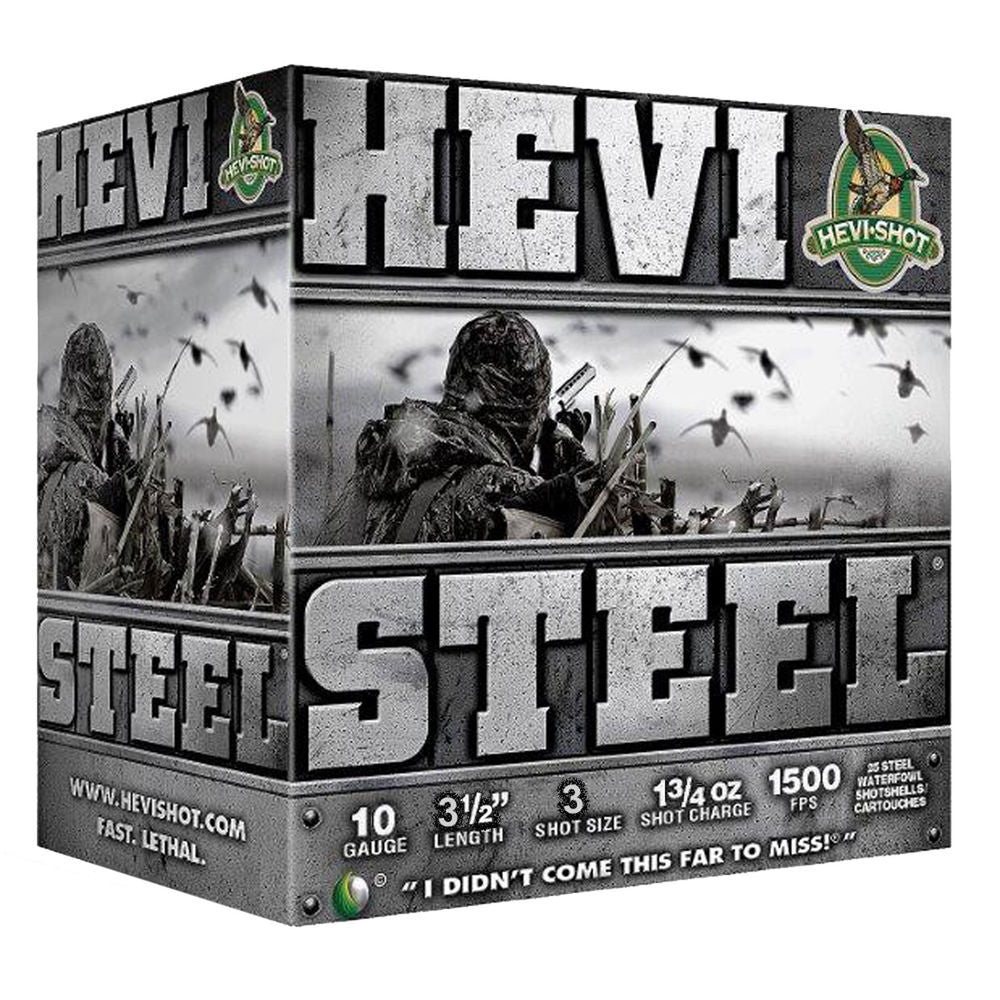 HEVI-Shot HEVI-Steel Shotgun Ammo 10 Gauge 3.5 in 1-3/4 oz #3