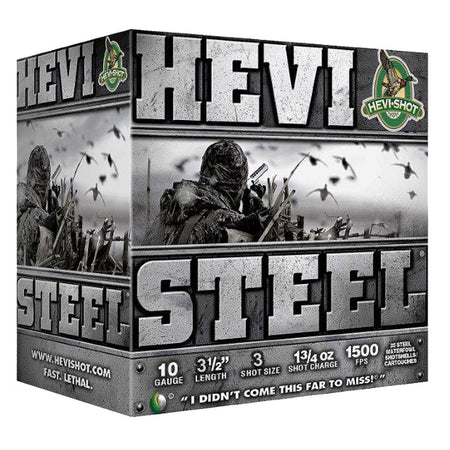 HEVI-Shot HEVI-Steel Shotgun Ammo 10 Gauge 3.5 in 1-3/4 oz #3