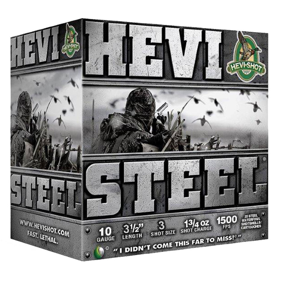 HEVI-Shot HEVI-Steel Shotgun Ammo 10 Gauge 3.5 in 1-3/4 oz #3