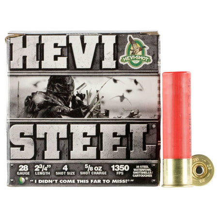 HEVI-Shot 28 Gauge HS62804 HEVI-Steel Waterfowl 2.75" 5/8oz 4 Shot