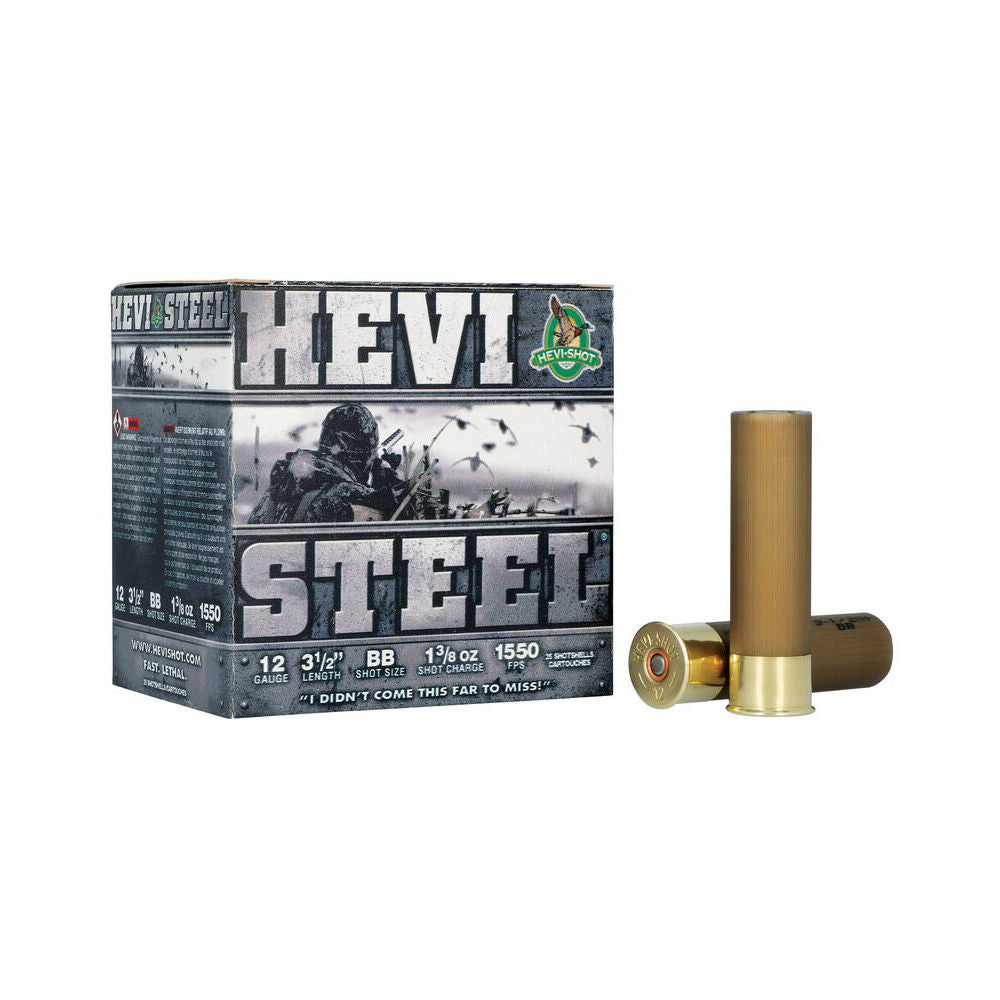 HEVI-Shot HS65088 HEVI-Steel Waterfowl 12 Gauge 3-1/2 1-3/8oz #BB 1550 fps