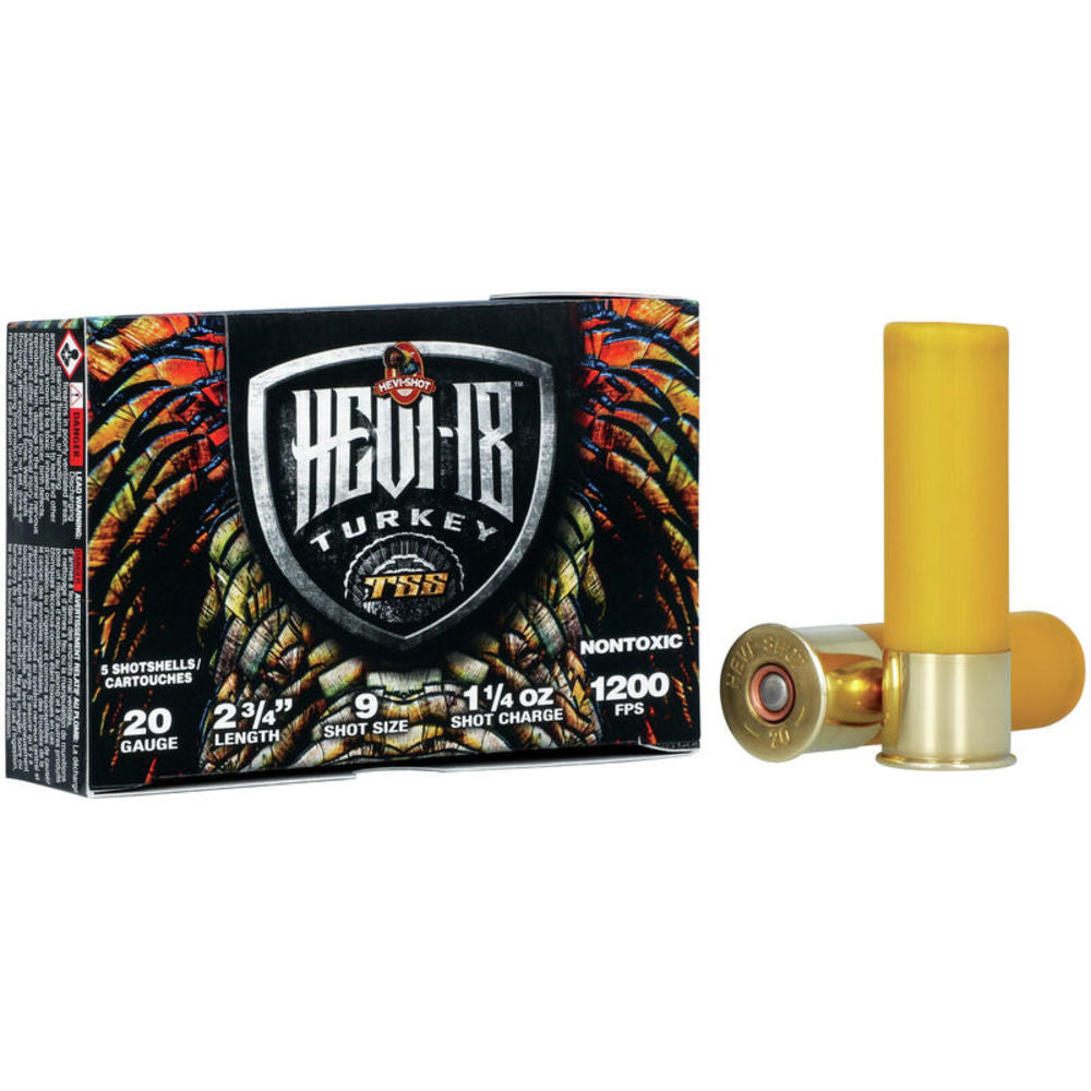 HEVI-Shot HS7109 HEVI-18 TSS Turkey 20 Gauge 2-3/4 1-1/4oz #9 1200 fps