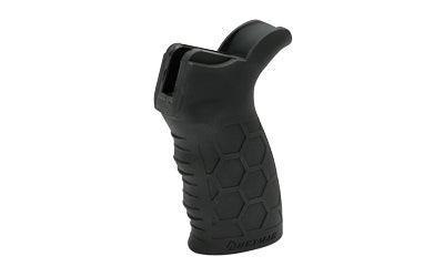 HEXMAG Tactical Rubber Pistol Grip AR-15/AR-10 with Gapper, Hexture Design, Black HX-HTG-BLK