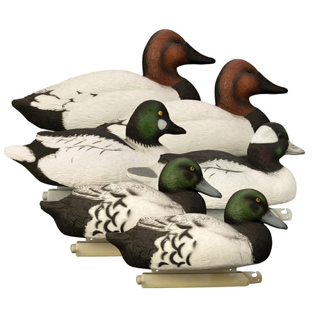 Higdon Battleship Diver Waterfowl Decoy 6-Pack with Bluebills Canvasbacks Bufflehead and Goldeneye
