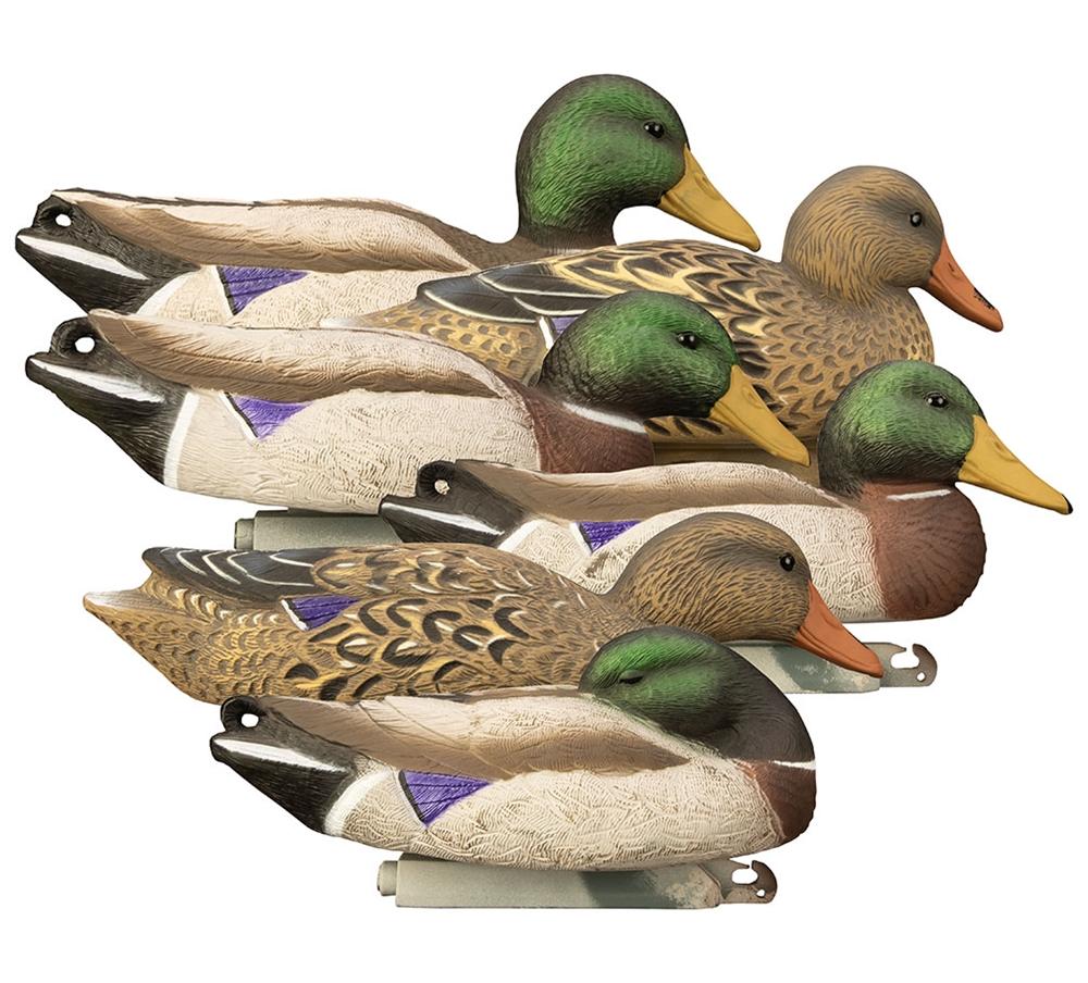 Higdon Full Size Mallard Duck Decoy 6pk Foam Filled with Weighted Keel