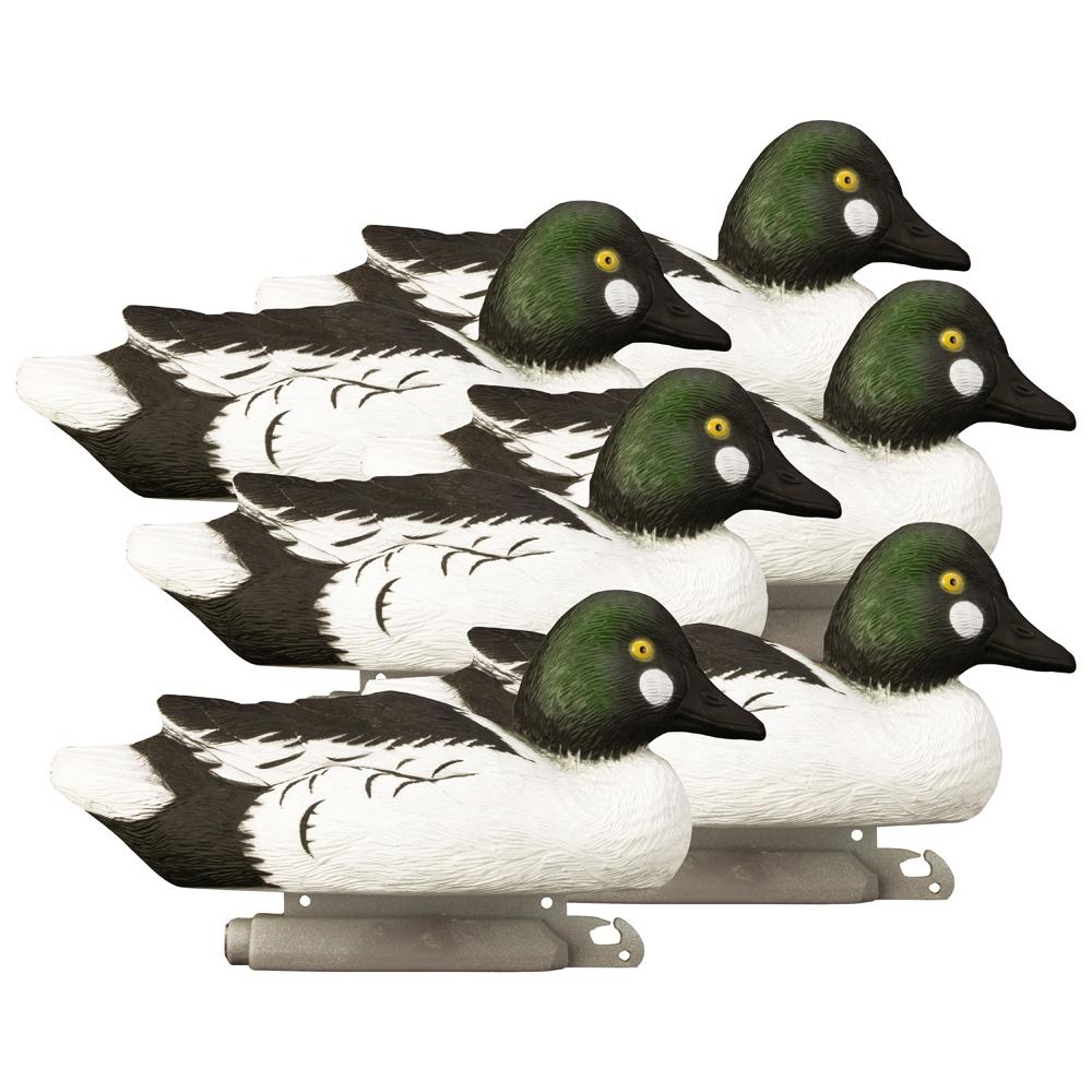 Higdon Standard Foam-Filled Goldeneye Drake Decoys 6pk with Weighted Keel