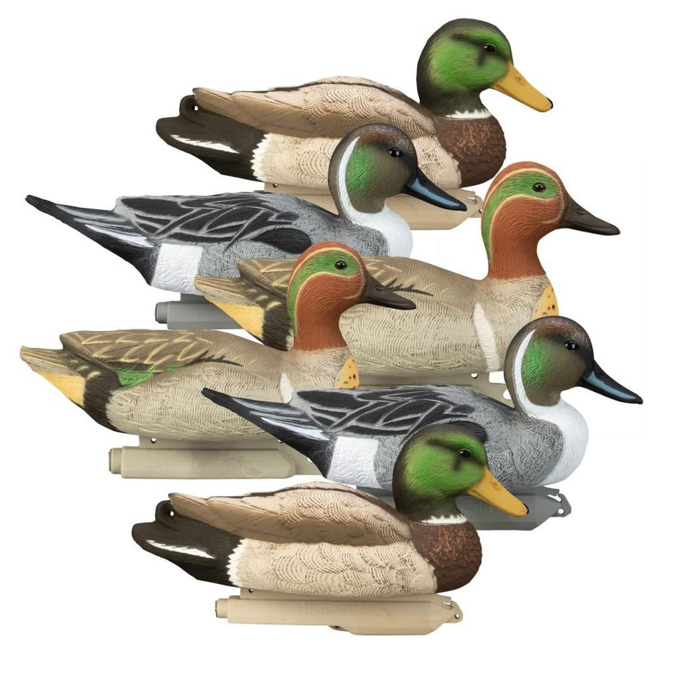 Higdon Outdoors Foam-Filled Late Season Puddle Drake Pack 6ct Mallard Pintail Greenwing Teal