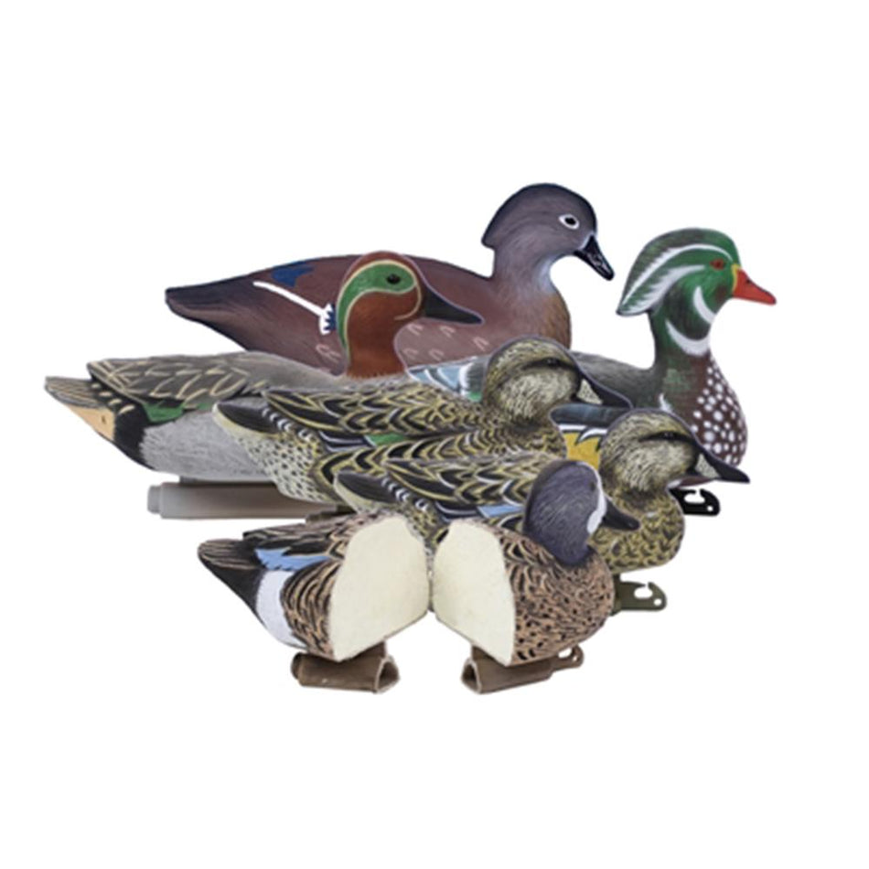Higdon Outdoors Early Season Puddle Duck Decoy Pack 2/ct Green Wing Teal 2/ct Blue Wing Teal 2/ct Wood Duck