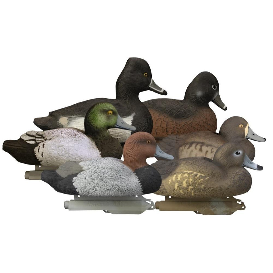 Higdon Outdoors 6-Piece Standard Diver Duck Decoy Pack Bluebill Redhead Ringneck
