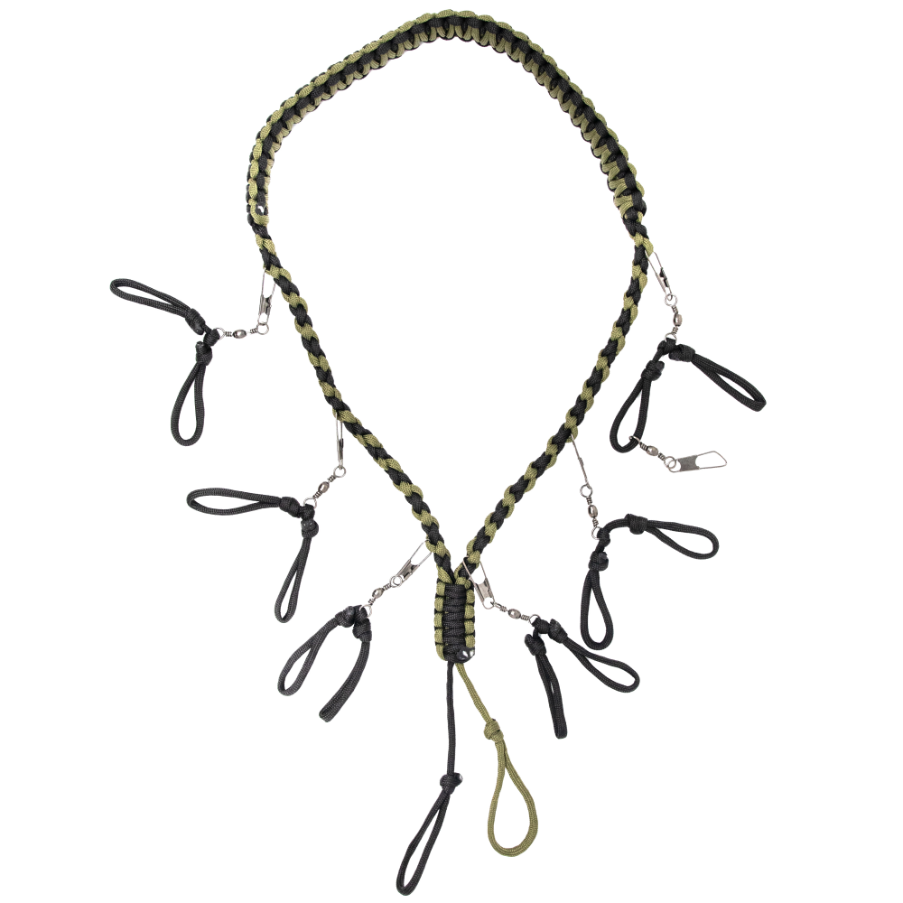 Power Calls Waterfowl 7-in-1 Call Lanyard Adjustable 550 Paracord 7 Swivel Snaps