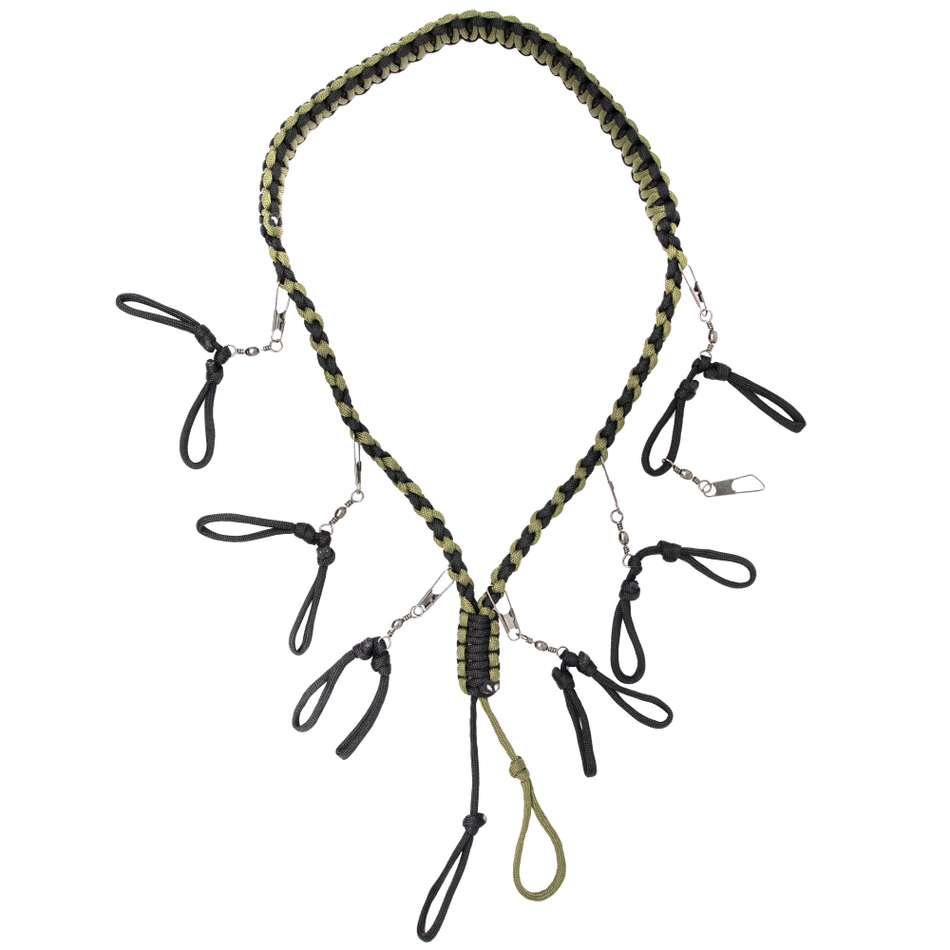Power Calls Waterfowl 7-in-1 Call Lanyard Adjustable 550 Paracord 7 Swivel Snaps