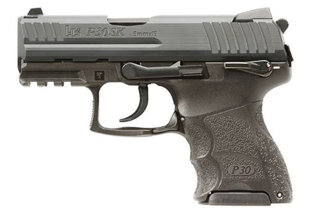 HK 81001110 P30SK V3 Sub-Compact Frame 9mm Luger 10+1 3.27" Stainless Steel Barrel, Black Cerakote Serrated Steel Slide, Black Polymer Frame w/Picatinny Rail, Ambidextrous